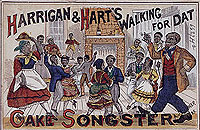 Walking for Dat Cake Songster cover showing African Americans dancing
