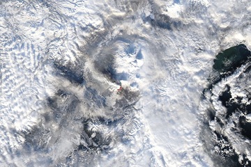 Russian volcano eruption