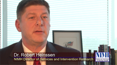Frame from the video A Message for Military Veterans from NIMH’s Dr. Robert Heinssen.