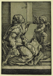 Sibyll. Chiaroscuro woodcut by Bartolomeo Coriolano - LC-DIG-ppmsca-18727