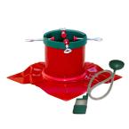 Lifetime Solid-Steel Red 16 in. Tree Stand with Watering System for Trees Up to 8 ft.