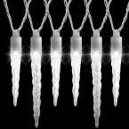 12-Light LED White Icicle Light Set