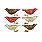Winterberry Assorted Bird Ornaments with Clip (6-Set)