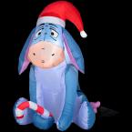 3 ft. Airblown Lighted Outdoor Eeyore with Candy Cane