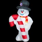 4 ft. Airblown Outdoor Frosty the Snowman with Candy Cane