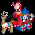 6 ft. Lighted Inflatable Christmas Stage Coach Scene