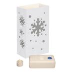 11 in. Battery Operated Luminaria Kit Snowflake (Set of 12)