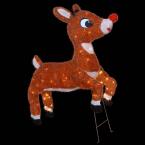 42 in. Pre-lit 3D Soft Tinsel Leaping Rudolph