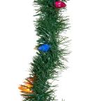 18 ft. Pre-Lit Pine Garland with Multi-Colored Lights