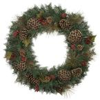 32 in. Woodland Mixed Pine Artificial Wreath with Lotus Pods