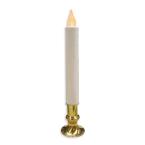 9 in. Wireless LED Candle with Brass Holder