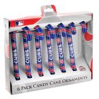 Chicago Cubs Team Candy Cane Ornaments (6-Pack)