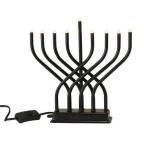 9 in. Electric Menorah with Black Finish