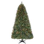 7.5 ft. Pre-Lit Wesley Pine Quick Set Christmas Tree with Multi-Color Lights