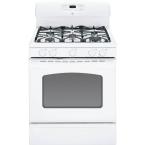 5 cu. ft. Gas Range with Self-Cleaning Oven in White on White