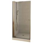 Insight 34-1/2 in. to 36-1/2 in. W Swing-Open Shower Door in Chrome with 6MM Clear Glass