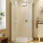 Olympia 36 in. x 36 in. x 78 in. Standard Fit Round Shower Kit with Clear Glass in Chrome