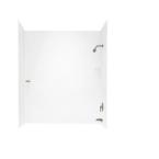 30 in. x 60 in. x 72 in. Three Piece Easy Up Adhesive Tub Wall in White