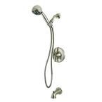 Pasadena Single-Handle Tub/Shower Faucet with Hand Shower in Brushed Nickel