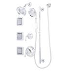 Forte Luxury Performance 4-Spray Handshower and Showerhead Combo Kit in Polished Chrome