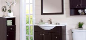 Use our MasterBath custom bathroom vanity program