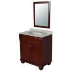 Classic 30 in. Vanity in Amber with Colorpoint Vanity Top in Maui and Mirror