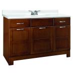 Casual 48 in. W x 21 in. D x 33.5 in. H Vanity Cabinet Only in Cognac