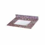 Stone Effects 31 in. Vanity Top in Capri with White Bowl