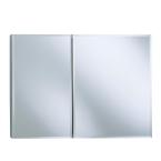 35 in. Recessed or Surface-Mount Medicine Cabinet in Silver Aluminum