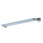 Memoirs Wall-Mount Glass Shelf in Polished Chrome