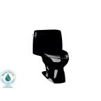 Santa Rosa Comfort Height 1-Piece 1.28 GPF Compact Elongated Toilet in Black Black