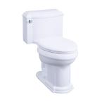 Devonshire Comfort Height 1-Piece 1.6 GPF Elongated Toilet in White