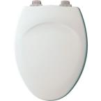 STA-TITE Elongated Closed Front Toilet Seat in White