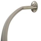 Single Curved Shower Rod in Brushed Nickel