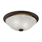 Decorative Oil Rubbed Bronze 80 CFM Ceiling Exhaust Bath Fan Alabaster Glass with Light ENERGY STAR