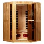 Signature InfraColor 3 Person Corner Sauna with 5 Carbon and 2 Ceramic Heaters with Mp3 and Deluxe Chromo Therapy