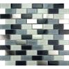 Metal Mix Glass Mosaic 13.8 in. x 12.4 in. Tile