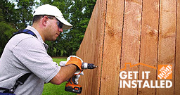 Fencing installation services by The Home Depot
