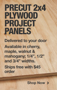 Precut 2x4 plywood project panels delivered to your door
