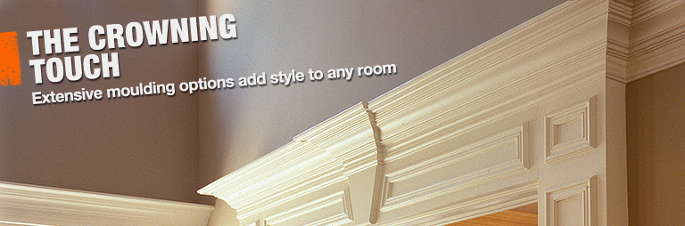 Extensive moulding options from The Home Depot add style to any room.