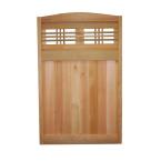 30 in. x 48 in. Horizontal Lattice Deluxe Arched Architectural Cedar Utility Panel