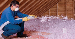 AttiCat® Expanding Blown-In PINK Fiberglas® insulation