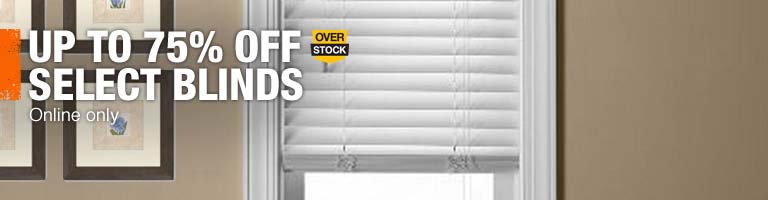Up to 75% off select blinds. Online only.