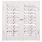 Plantation Faux Wood White Interior Shutter (Price Varies by Size)