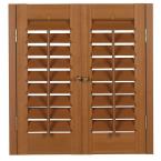 Plantation Faux Wood Oak Interior Shutter (Price Varies by Size)