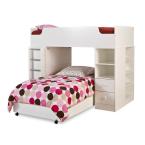 Clever Pure White Twin loft Bed (4-Pieces)
