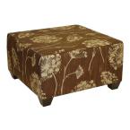 Lace Square Chocolate Cocktail Ottoman