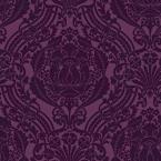 56 sq. ft. Purple Grandiose Damask Wallpaper