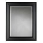 Grasmere 24 in. x 30 in. Framed Mirror in Black