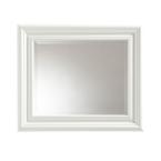 Placid 22-1/2 in. x 26-1/2 in. Framed Wall Mirror in High Gloss White